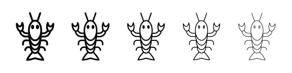 Lobster icon for mobile concept and web design.