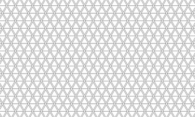 たわんだ三角形のフレームが上下に一辺だけ合体した幾何学模様