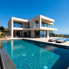 Fototapeta premium Luxusvilla ,mit pool