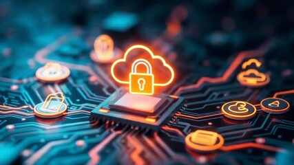 Cloud Security Concept: Secure Cloud Computing and Digital Information Protection - Powered by Adobe