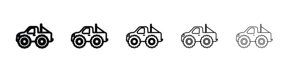 Monster truck icon for mobile concept and web design.