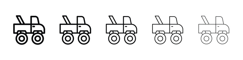 Monster truck icon for mobile concept and web design.