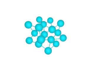 Abstract realistic 3D spheres with glossy surfaces isolated on white background