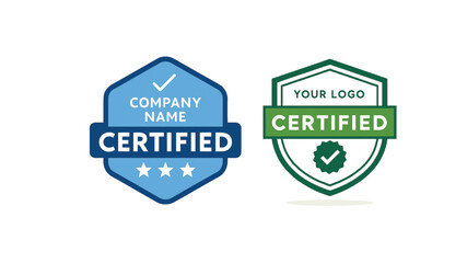 Certified Badge Logo Templates – Editable Vector Icons for Business Verification & Branding