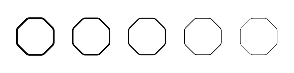 Octagon icon for mobile concept and web design.