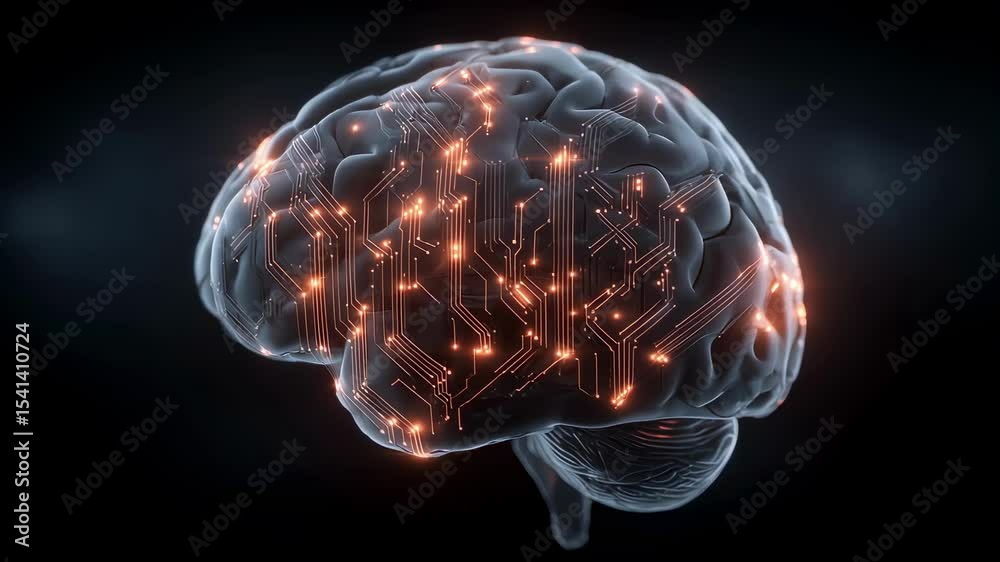 Poster neural network visualization revealing intricate brain activity, demonstrating language processing d