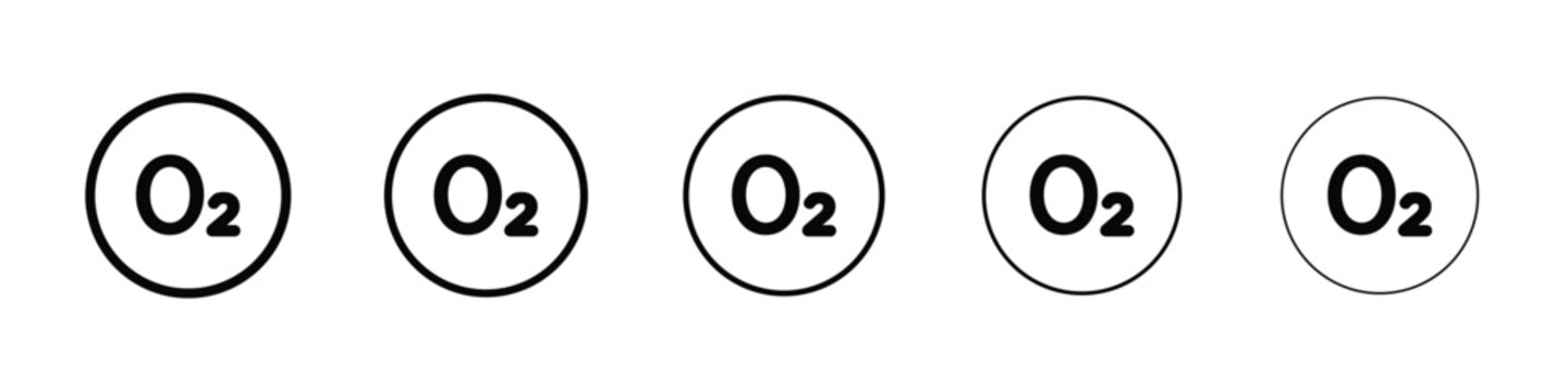 Oxygen O2 icon for mobile concept and web design.