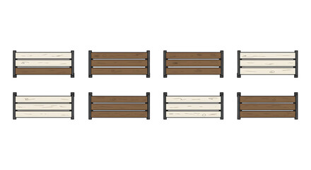 Overhead View of a Simple Wooden Bench	