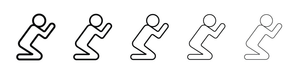 Person Praying icon for mobile concept and web design.