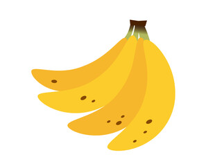 一房の黄色いバナナ