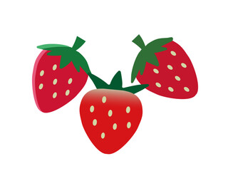 三つのイチゴ