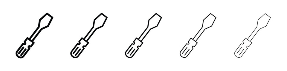 Screwdriver icon for mobile concept and web design.