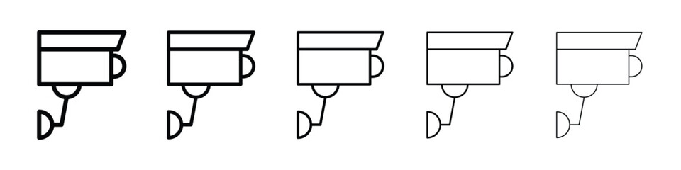 Security camera icon for mobile concept and web design.