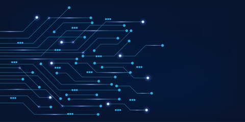 Blue Circuit board background