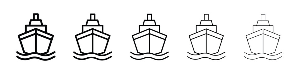 Ship icon for mobile concept and web design.