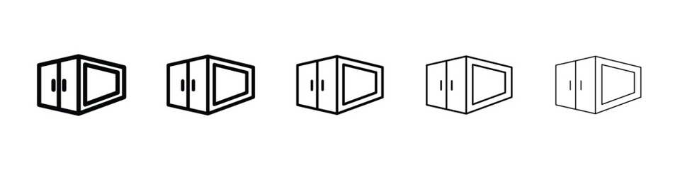 Shipping Container icon for mobile concept and web design.