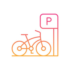 Bicycle Park  Icon vector
