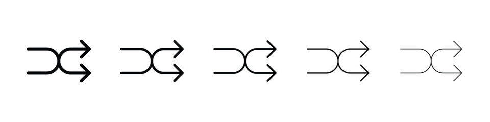 Shuffle icon for mobile concept and web design.