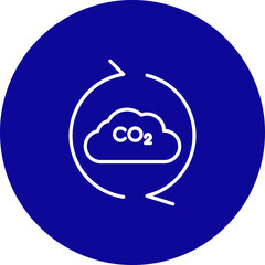 Carbon Footprint  Vector Blue Circle Icon Design