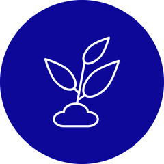 Plant Growing  Vector Blue Circle Icon Design