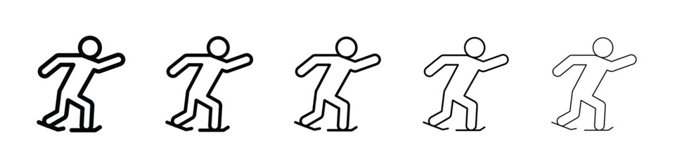 Skating icon for mobile concept and web design.