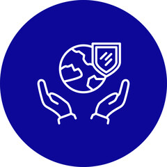 Environmental Protection  Vector Blue Circle Icon Design