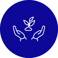 Nature Conservation  Vector Blue Circle Icon Design
