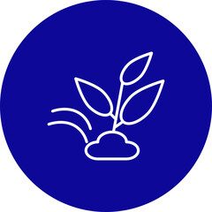 Plant Seed  Vector Blue Circle Icon Design