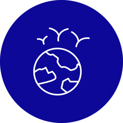 Earth with Animals  Vector Blue Circle Icon Design