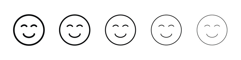 Smile icon for mobile concept and web design.