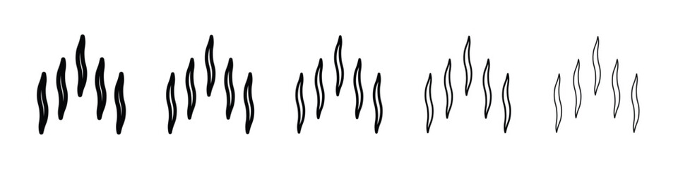 Smoke steam silhouette icon for mobile concept and web design.