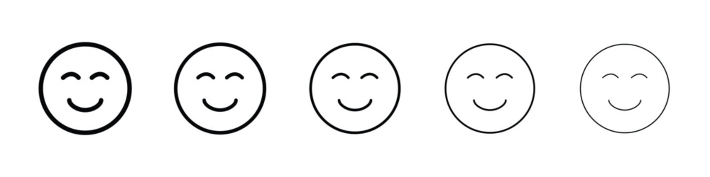 Smile icon for mobile concept and web design.