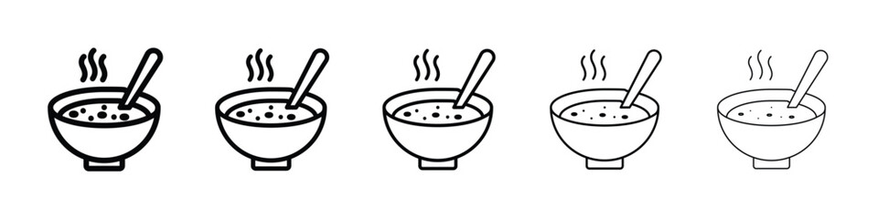 Soup icon for mobile concept and web design.