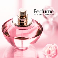 pink perfume bottle