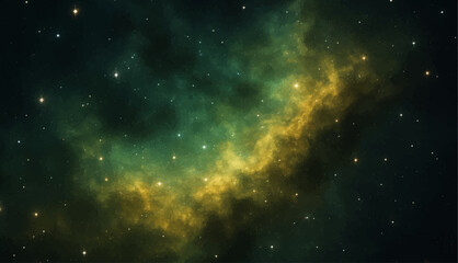 Bright blue deep space nebula with countless stars in a dark cosmic sky