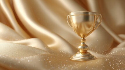 Golden Trophy on a Luxurious Background