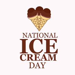 National Ice Cream Day with Double Scoop Cone