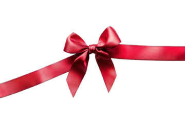 Red Ribbon Bow Gift Decoration