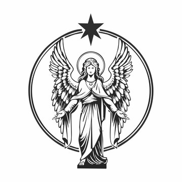 Angel Moroni The Church of Jesus Christ of Latter Design Logo vector