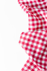 Red and White Checkered Fabric Texture for Background and Design