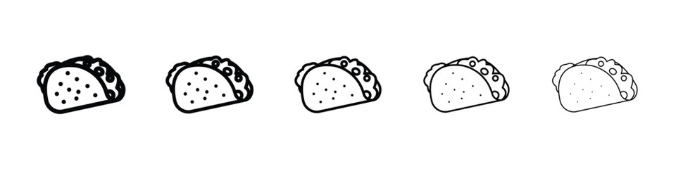 Taco icon for mobile concept and web design.
