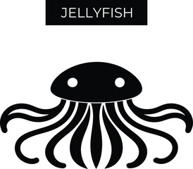 Cute Cartoon Jellyfish Vector Illustration in Ocean Style