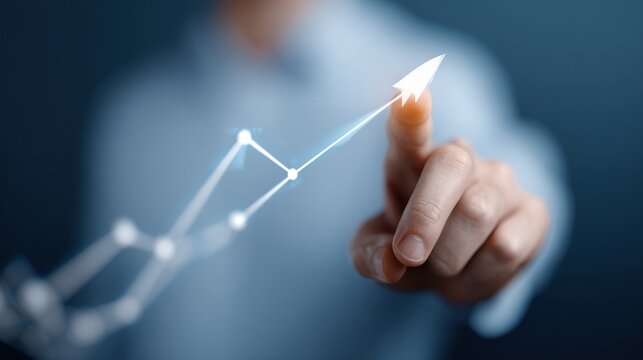 Business Growth Trend Pointing Upward