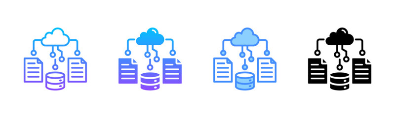 Big Data Multi Style Icon Set