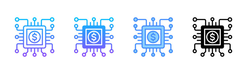 Financial System Multi Style Icon Set
