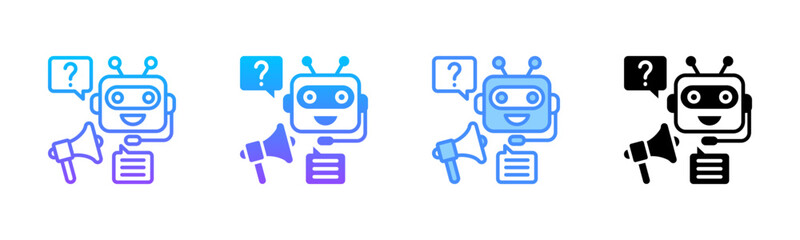 Chatbot Multi Style Icon Set