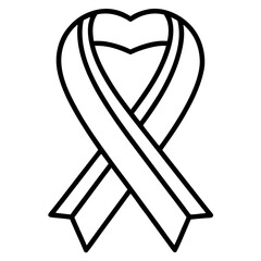 World AIDS Day line art vector