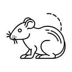 Fototapeta premium Rat animal icon isolate 