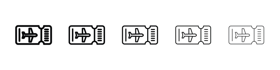 Ticket airline icon for mobile concept and web design.