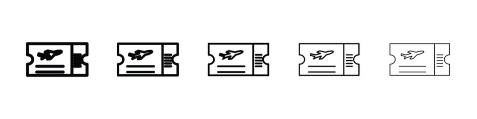 Ticket airline icon for mobile concept and web design.